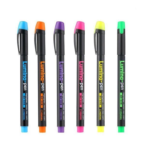 highlighters 6 pcs lumina pens fluorescent highlighter for paper copy fax drawing marker pen stationery office material school supplies, Black;red
highlighters 6 pcs lumina pens fluorescent highlighter for paper copy fax drawing marker pen stationery office material school supplies, Black;red