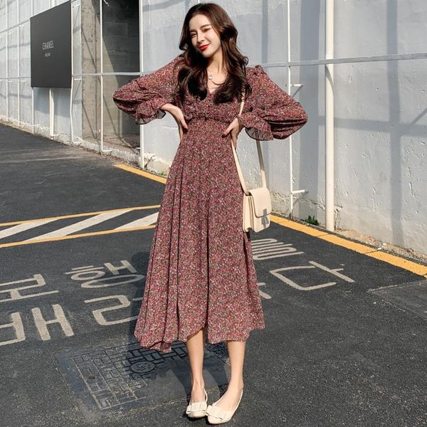 casual dresses robe ete femme 2021 autumn vintage floral print maxi for women boho dress korean long vestidos kobieta sukienka, Black;gray
casual dresses robe ete femme 2021 autumn vintage floral print maxi for women boho dress korean long vestidos kobieta sukienka, Black;gray