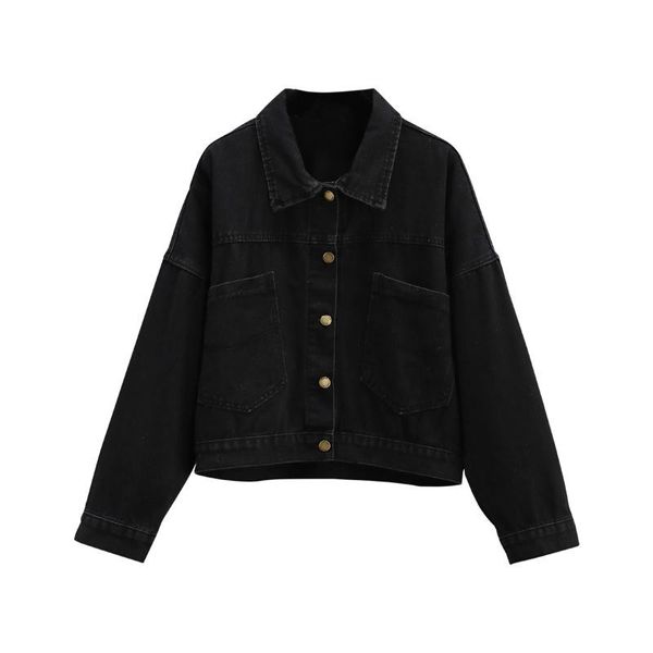 women's jackets cmaz 2021 autumn winter thick coats for women real s-autumn long sleeve short denim loose, Black;brown
women's jackets cmaz 2021 autumn winter thick coats for women real s-autumn long sleeve short denim loose, Black;brown