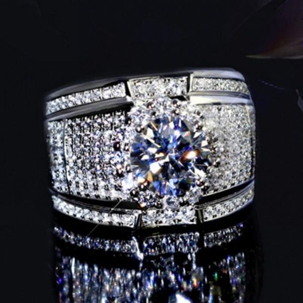 sterling silver mens ring luxury male cz engagement wedding band rings for men party finger jewelry cluster, Golden;silver
sterling silver mens ring luxury male cz engagement wedding band rings for men party finger jewelry cluster, Golden;silver