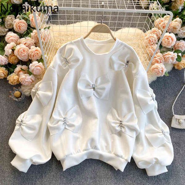 women's hoodies & sweatshirts nomikuma korean diamonds bowknot pullover sweatshirt causal long sleeve o-neck spring sweet women jumper, Black
women's hoodies & sweatshirts nomikuma korean diamonds bowknot pullover sweatshirt causal long sleeve o-neck spring sweet women jumper, Black