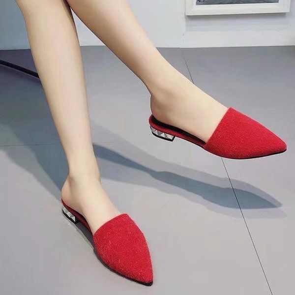 sandals flat slippers women spring and summer pointed toe lazy shoes one-pedal heeled hairy half, Black
sandals flat slippers women spring and summer pointed toe lazy shoes one-pedal heeled hairy half, Black