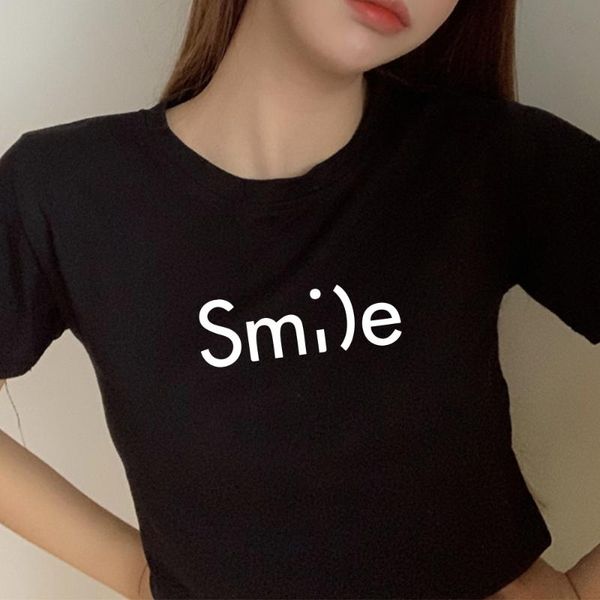 women's t-shirt summer solid color t shirts with letter printing streetwear crew neck short sleeve simple ladies for women, White
women's t-shirt summer solid color t shirts with letter printing streetwear crew neck short sleeve simple ladies for women, White