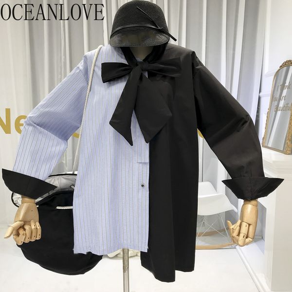 bow patchwork contrast color women blouses spring lace up korean fashion shirts ol loose blusas mujer 14640 210415, White
bow patchwork contrast color women blouses spring lace up korean fashion shirts ol loose blusas mujer 14640 210415, White