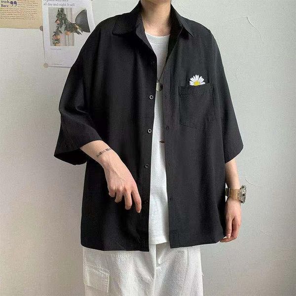 men's casual shirts 2021 japanese style summer little daisy printing short sleeve loose fashion trend black/white color s-3xl, White;black
men's casual shirts 2021 japanese style summer little daisy printing short sleeve loose fashion trend black/white color s-3xl, White;black
