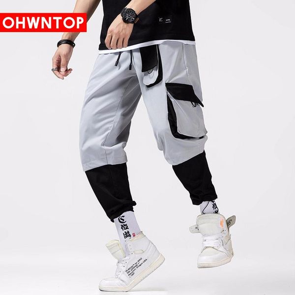 men's pants multi pockets color block patchwork cargo harem jogger men hip hop fashion casual track trousers streetwear sweatpants, Black
men's pants multi pockets color block patchwork cargo harem jogger men hip hop fashion casual track trousers streetwear sweatpants, Black