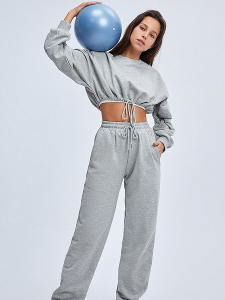 women's two piece pants women sweatshirt two-piece sets tie rope loose solid colour black casual gray suit long-sleeved sportswear stre, White
women's two piece pants women sweatshirt two-piece sets tie rope loose solid colour black casual gray suit long-sleeved sportswear stre, White