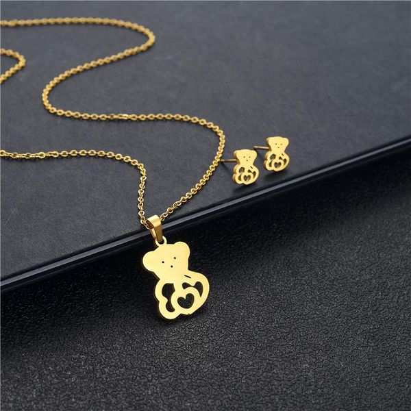 pendant necklaces small stainless steel animal bear baby love heart chain necklace wedding gift you women mother jewelry, Silver
pendant necklaces small stainless steel animal bear baby love heart chain necklace wedding gift you women mother jewelry, Silver