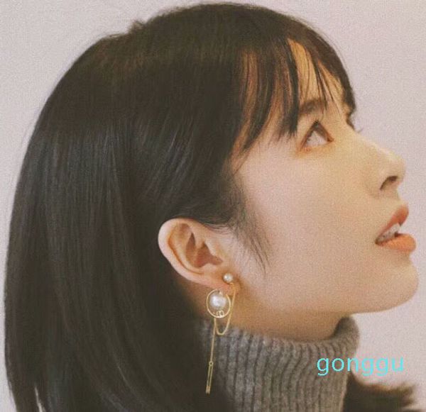 luxury- fashion pearl charm gold plated tassel chain dangle earring ear studs for women lady jewelry, Silver
luxury- fashion pearl charm gold plated tassel chain dangle earring ear studs for women lady jewelry, Silver