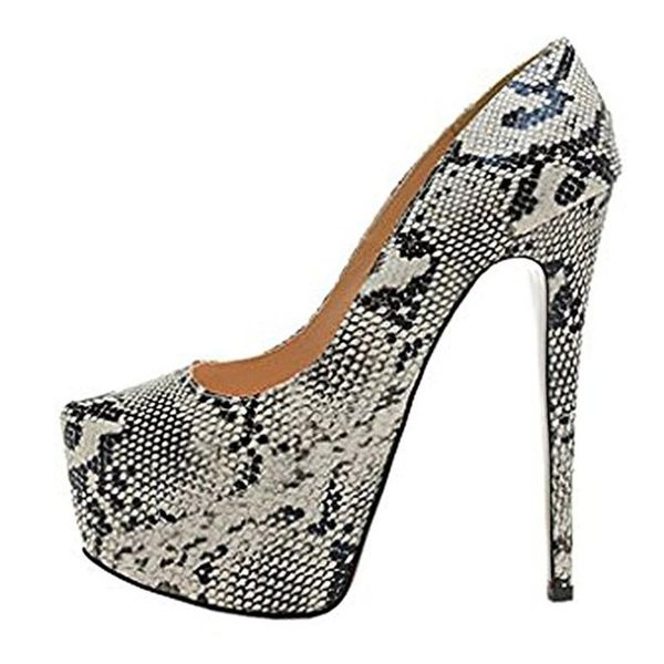 spring ladies high platform super heels pumps python leather pointed toe slip on snakeskin shoes for women dress, Black
spring ladies high platform super heels pumps python leather pointed toe slip on snakeskin shoes for women dress, Black