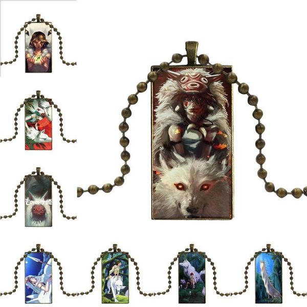 for women men design fashion vintage glass rectangle necklace pendants mononoke no los miyazaki pendant necklaces, Silver
for women men design fashion vintage glass rectangle necklace pendants mononoke no los miyazaki pendant necklaces, Silver
