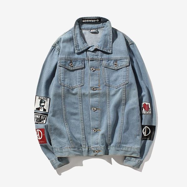 men's jackets light blue denim male classic style outerwear & coats cowboy jeans slim fit streetwear, Black;brown
men's jackets light blue denim male classic style outerwear & coats cowboy jeans slim fit streetwear, Black;brown