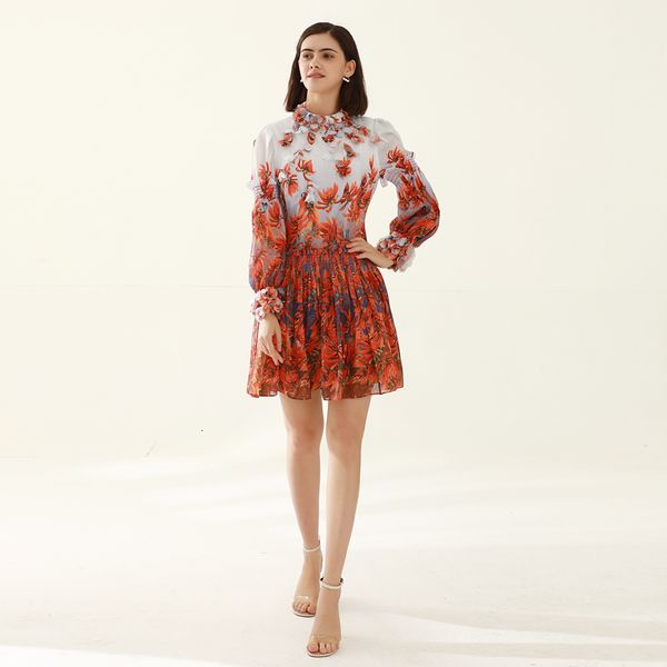 runway spring fashion designer feminine impression organza long-sleeve retro elegant party dress, Black;gray
runway spring fashion designer feminine impression organza long-sleeve retro elegant party dress, Black;gray