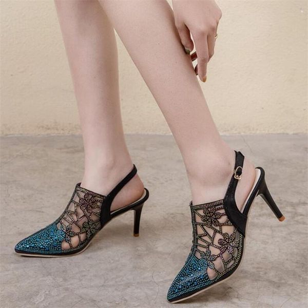 dress shoes sandals women's summer 2021 rhinestone mesh gauze hollow pointed fine heel black golden 8cm high heels
dress shoes sandals women's summer 2021 rhinestone mesh gauze hollow pointed fine heel black golden 8cm high heels