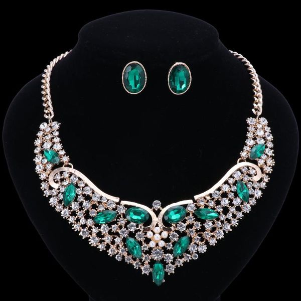 earrings & necklace oeoeos crystal wedding jewelry sets for women gold-color african beads set, Silver
earrings & necklace oeoeos crystal wedding jewelry sets for women gold-color african beads set, Silver