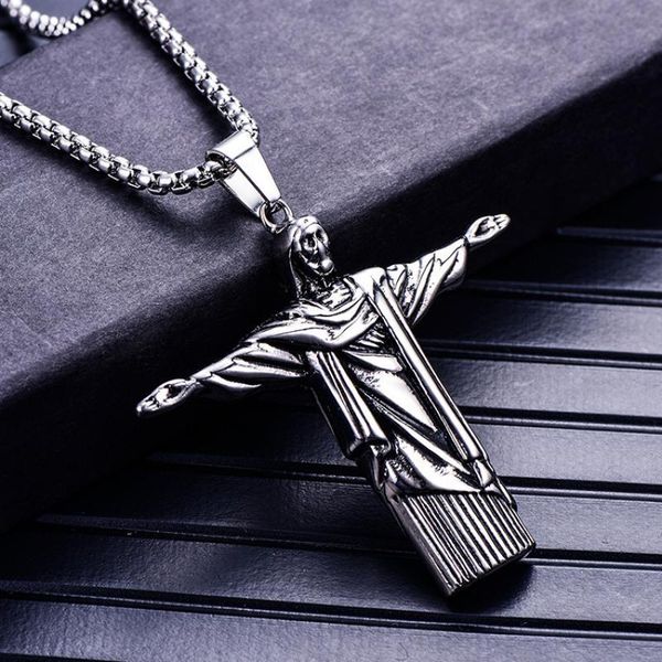 pendant necklaces classic christian jesus necklace men's personality trend rock hip hop jewelry, Silver
pendant necklaces classic christian jesus necklace men's personality trend rock hip hop jewelry, Silver