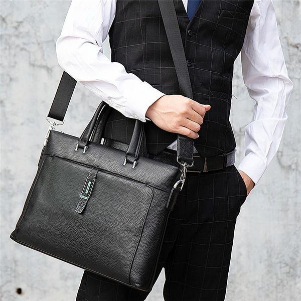14-inch men's briefcases bags genuine leather lawyer/office bag for men lapdocuments
14-inch men's briefcases bags genuine leather lawyer/office bag for men lapdocuments