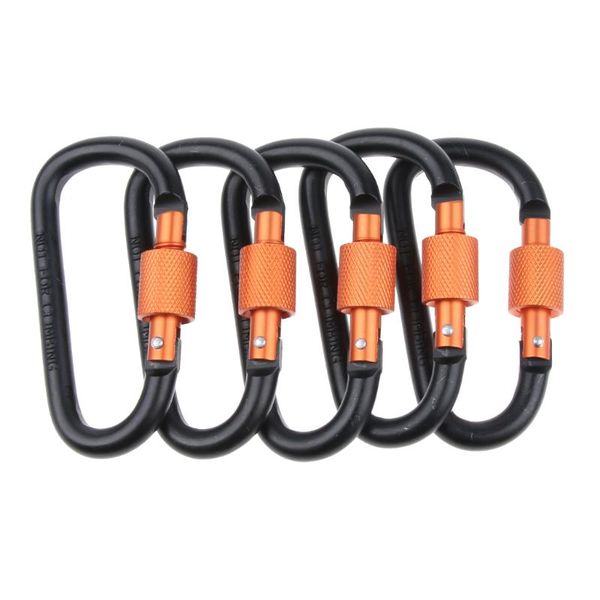 fishing accessories 5pcs aluminum alloy d shape climbing carabiners keychain buckles screw clips
fishing accessories 5pcs aluminum alloy d shape climbing carabiners keychain buckles screw clips