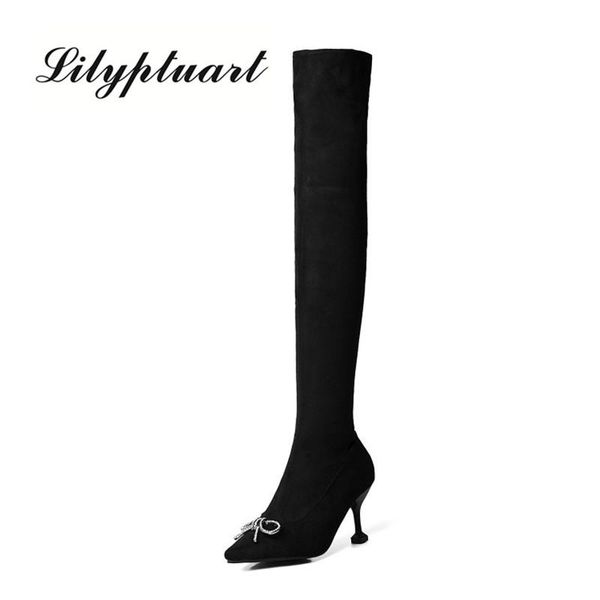 boots 2021 autumn and winter high-heeled socks over the knee female stiletto elastic pointed thin suede, Black
boots 2021 autumn and winter high-heeled socks over the knee female stiletto elastic pointed thin suede, Black
