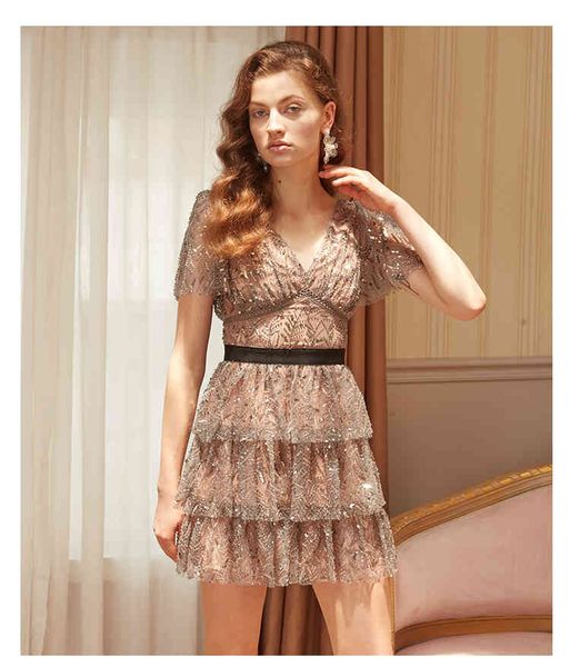 dresses luxury sequins mini summer double vneck backless beaded cake mesh women party es clothes, Black;gray
dresses luxury sequins mini summer double vneck backless beaded cake mesh women party es clothes, Black;gray
