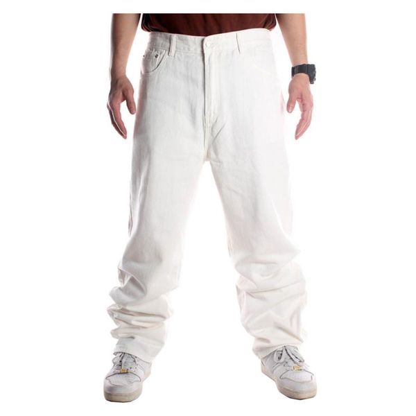men's jeans loose hip hop streetwear white denim pants plus size skateboard hiphop long trousers, Blue
men's jeans loose hip hop streetwear white denim pants plus size skateboard hiphop long trousers, Blue
