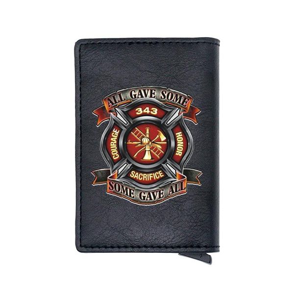 card holders classic fire department pattern digital printing charm leather holder wallet men women mini short purse gift, Brown;gray
card holders classic fire department pattern digital printing charm leather holder wallet men women mini short purse gift, Brown;gray