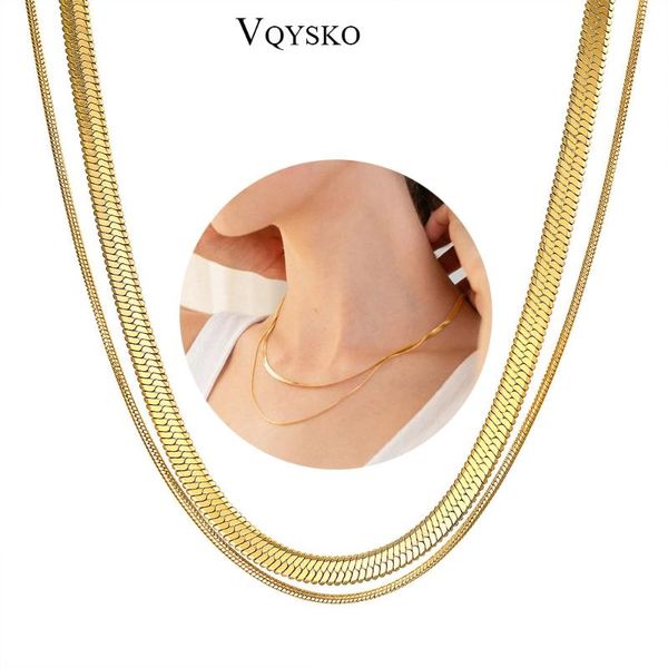 chains double layer snake chain choker necklaces for women minimalist femmel stainless stteel metal collar neck jewelry accessories, Silver
chains double layer snake chain choker necklaces for women minimalist femmel stainless stteel metal collar neck jewelry accessories, Silver