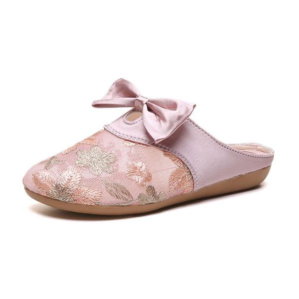 women embroidery mesh slippers butterfly-knot cover toe mules plates feminino ladies chaussure half slide cozy shoes, Black
women embroidery mesh slippers butterfly-knot cover toe mules plates feminino ladies chaussure half slide cozy shoes, Black