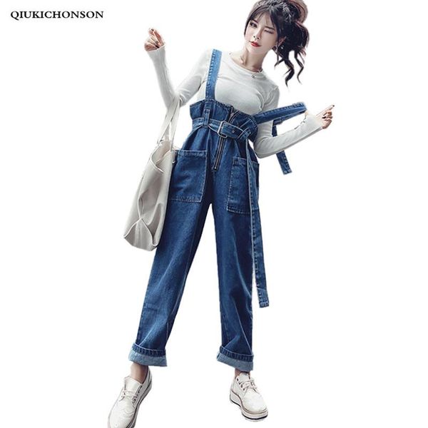 women's jumpsuits & rompers denim overalls for women spring summer korean frilled high waisted big pockets design casual jeans combinai, Black;white
women's jumpsuits & rompers denim overalls for women spring summer korean frilled high waisted big pockets design casual jeans combinai, Black;white