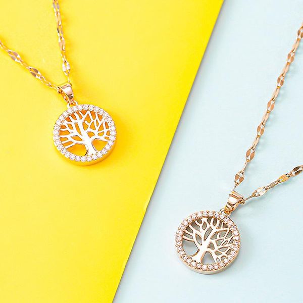 pendant necklaces stainless steel necklacetree round crystal elegant women girl jewelry gifts, Silver
pendant necklaces stainless steel necklacetree round crystal elegant women girl jewelry gifts, Silver