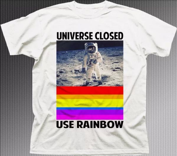 NASA Universe closed SPACEMAN RAINBOW on the moon white cotton t-shirt FN9270, White;black
NASA Universe closed SPACEMAN RAINBOW on the moon white cotton t-shirt FN9270, White;black