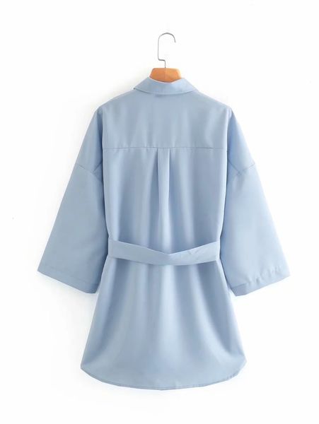 blue long sleeve women blouses shirts autumn fall women's fashion show slim mid-length belt shirt, White
blue long sleeve women blouses shirts autumn fall women's fashion show slim mid-length belt shirt, White