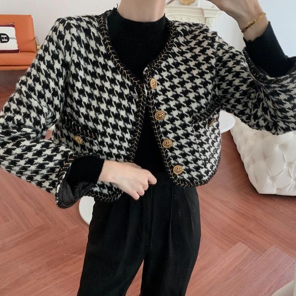 fashion 2021 spring autumn french short women jackets coat single breasted female clothes women's, Black;brown
fashion 2021 spring autumn french short women jackets coat single breasted female clothes women's, Black;brown