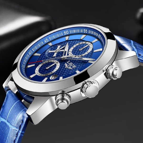 wristwatches lige fashion blue leather sport watch men waterproof quartz clock mens watches men's business casual watch+box, Slivery;brown
wristwatches lige fashion blue leather sport watch men waterproof quartz clock mens watches men's business casual watch+box, Slivery;brown