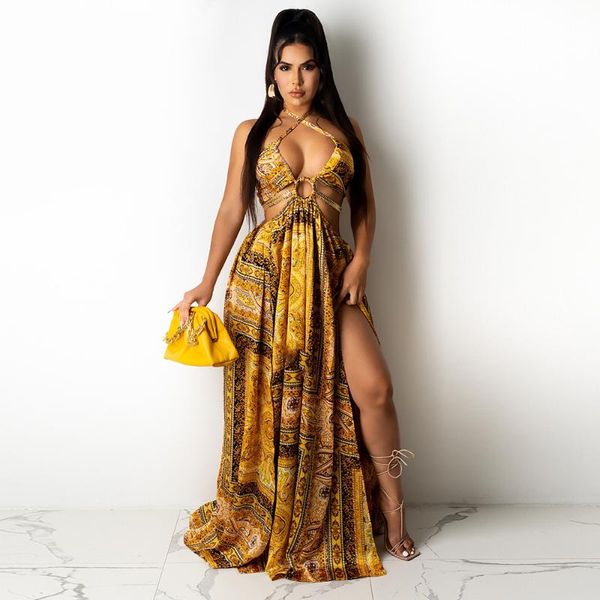 casual dresses 2021 summer celebrity party long skirt dress luxury print halter sleeveless split, Black;gray
casual dresses 2021 summer celebrity party long skirt dress luxury print halter sleeveless split, Black;gray