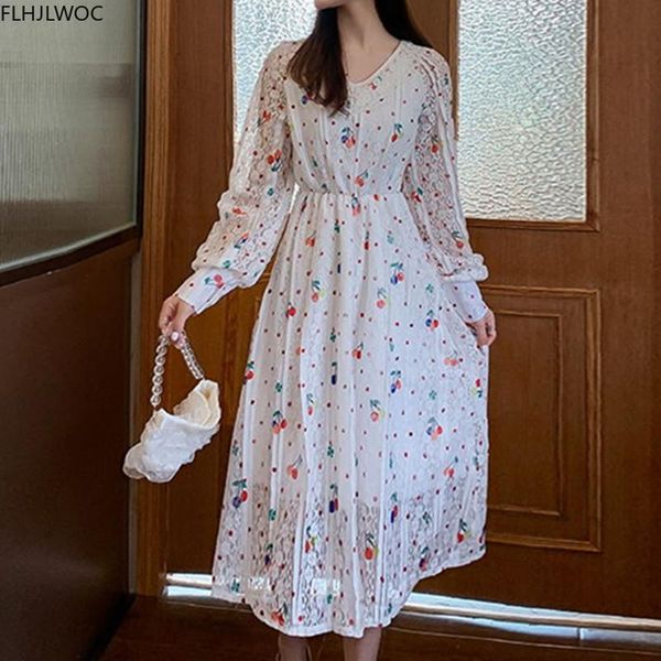 casual dresses whie lace dress 2021 autumn basic wear life party elegant long sleeve women a line red floral crochet ruffles, Black;gray 
casual dresses whie lace dress 2021 autumn basic wear life party elegant long sleeve women a line red floral crochet ruffles, Black;gray