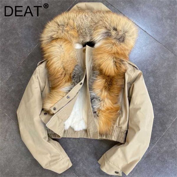 deat winter women big fur collar liner real rabbit hair multi pocket handsome jacket cotton hooded casual coat rc235 211216, Black
deat winter women big fur collar liner real rabbit hair multi pocket handsome jacket cotton hooded casual coat rc235 211216, Black