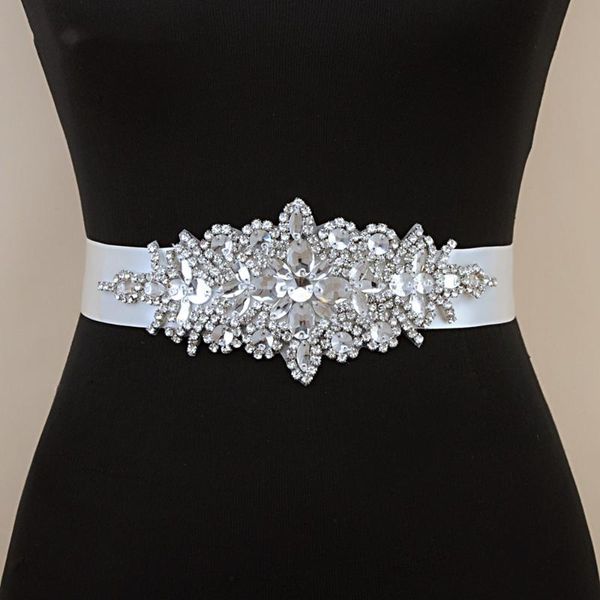 wedding sashes rhinestone beaded women's belt accessories bride bridesmaid bridal belts for evening party prom gown dress, White
wedding sashes rhinestone beaded women's belt accessories bride bridesmaid bridal belts for evening party prom gown dress, White