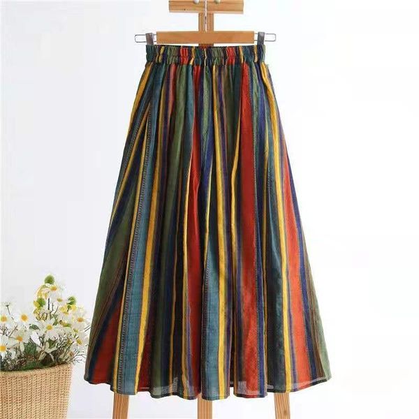 skirts arrival summer women casual elastic waist a-line all-matched striped cotton linen high skirt w215 t2vr, Black
skirts arrival summer women casual elastic waist a-line all-matched striped cotton linen high skirt w215 t2vr, Black