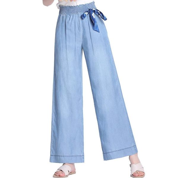 loose women jeans high waist tencel korean version elastic thin flare casual display legs long women's, Blue
loose women jeans high waist tencel korean version elastic thin flare casual display legs long women's, Blue