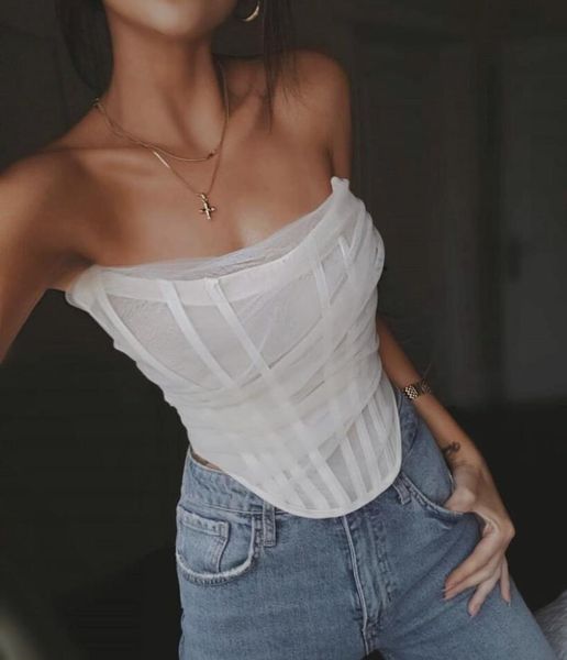 women's tanks & camis arrival summer style 2021 strapless backless mesh ruched white women fashion high street party
women's tanks & camis arrival summer style 2021 strapless backless mesh ruched white women fashion high street party
