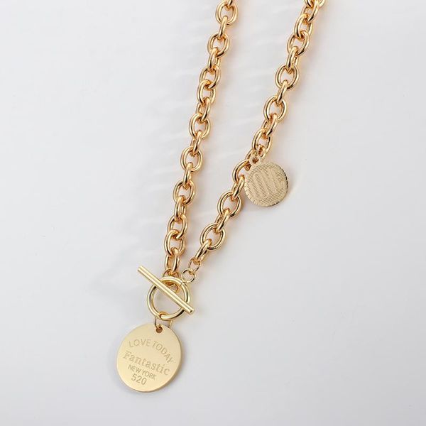 chains lifefontier vintage stainles steel chain necklace carved letter round pendant choker gold color necklaces for women jewelry gift, Silver
chains lifefontier vintage stainles steel chain necklace carved letter round pendant choker gold color necklaces for women jewelry gift, Silver