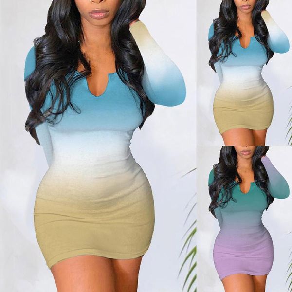 casual dresses ladies autumn long-sleeved printed low-cut sheath dress fashion slim, Black;gray
casual dresses ladies autumn long-sleeved printed low-cut sheath dress fashion slim, Black;gray