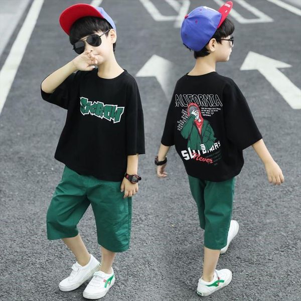 kids boys clothes boy summer clothing sets short sleeves print shirt pant suits children, White
kids boys clothes boy summer clothing sets short sleeves print shirt pant suits children, White