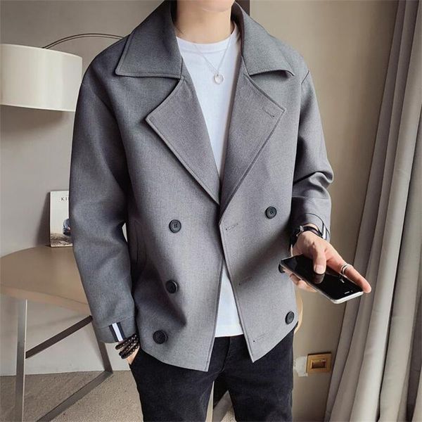 men's jackets korean fashion men bomber jacket 2021 spring leisure retro youth loose double breasted long sleeve street, Black;brown
men's jackets korean fashion men bomber jacket 2021 spring leisure retro youth loose double breasted long sleeve street, Black;brown