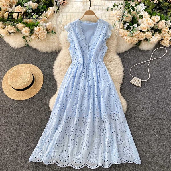 summer bohemian dres retro hollow wood ear sleeves beach dresses ladies elegant lace v-neck slim holiday long robe 210602, Black;gray
summer bohemian dres retro hollow wood ear sleeves beach dresses ladies elegant lace v-neck slim holiday long robe 210602, Black;gray