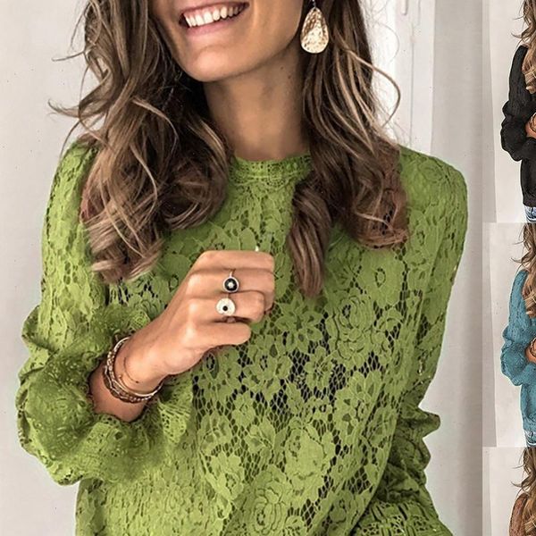 solid color flared sleeve womens shirts o neck hollow out lace blouse elegant lady autumn casual, White
solid color flared sleeve womens shirts o neck hollow out lace blouse elegant lady autumn casual, White