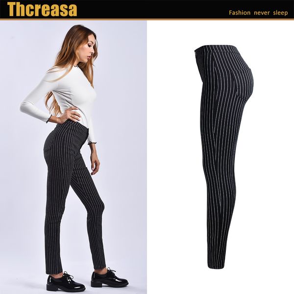 jeans 2210-size white stripes with high waist black spring woman elastic pants for women's jeans, Blue
jeans 2210-size white stripes with high waist black spring woman elastic pants for women's jeans, Blue