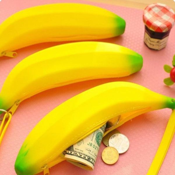 cute banana coin purse card holder key pouch money bag pocket girls silicone zipper wallet portable pencil case for students storage bags
cute banana coin purse card holder key pouch money bag pocket girls silicone zipper wallet portable pencil case for students storage bags