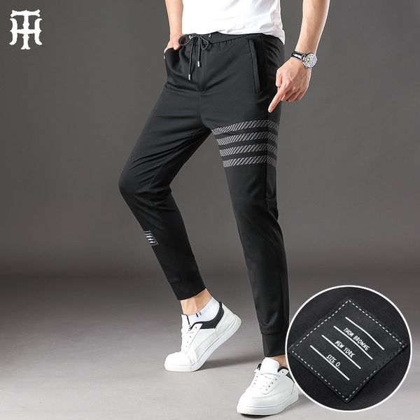 pants fashionable the casual men's thin spring and summer tide brand jacquard contrast loose legged leggings sports, Black
pants fashionable the casual men's thin spring and summer tide brand jacquard contrast loose legged leggings sports, Black